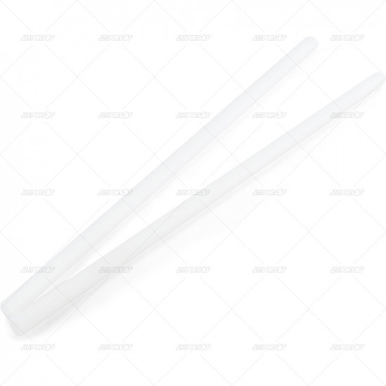 Party Straws Plastic White Bio Degradable 80pc/40 STRAWS, STRAWS image