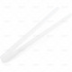 Party Straws Plastic White Bio Degradable 80pc/40 STRAWS, STRAWS image