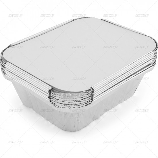 Foil Oven Dishes & Lids Small 150x120x46mm 8pc/24
