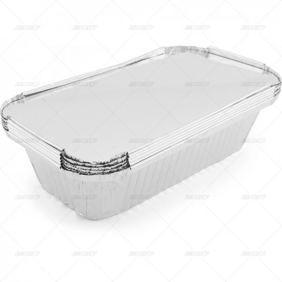 Foil Oven Dishes & Lids Large 200x111x55mm 5pc/24 FOIL CONTAINERS, FOIL CONTAINERS image
