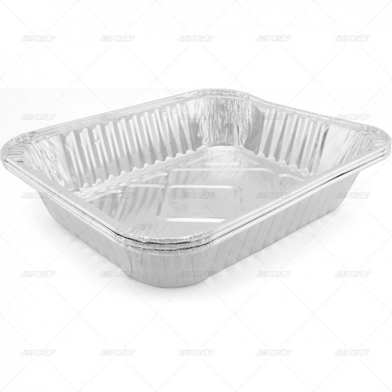 Foil Oven Dishes & Lids Square 235x235x58mm 2pc/12 FOIL CONTAINERS, FOIL CONTAINERS image