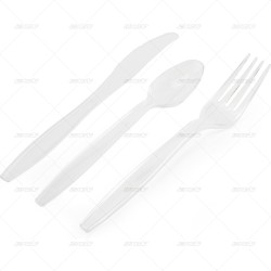 Cutlery Delux Clear Plastic 24pcs/24