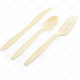 Cutlery Delux Cream Plastic 24pcs/24 image