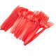 Cutlery Delux Red Plastic 36pcs/24 image