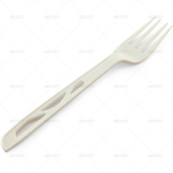 Cutlery Fork Plastic White Bio Degradable 50pc/20