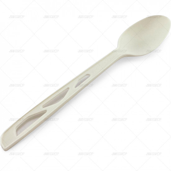 Cutlery Spoon Plastic White Bio Degradable 50pc/20