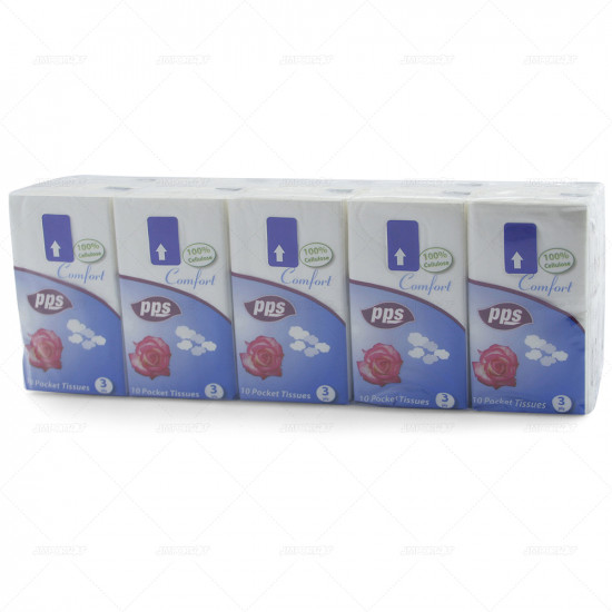 Napkins pocket tissue 3 ply 10 pc/24 POCKET TISSUES image