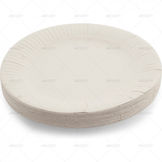 Plates Paper White 18cm 35pk/24