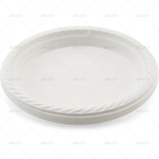 Plates Plastic White 18cm 20pc/40