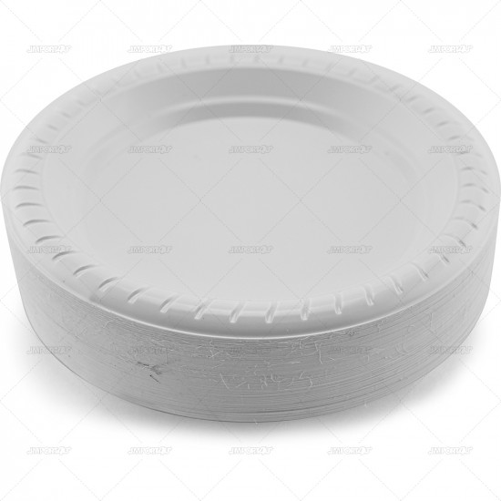 Plates Plastic White 18cm 100pc/18 image