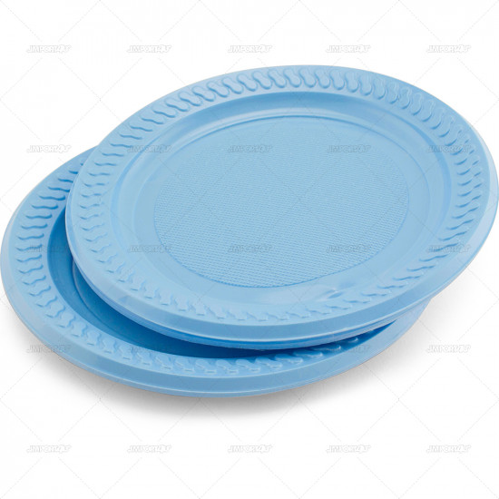 Plates Plastic Light Blue 18cm 15pc/30 image